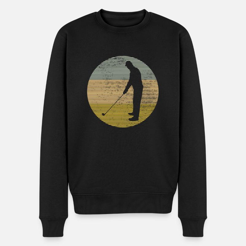 Golf - Männer Premium Bio Pullover - Schwarz