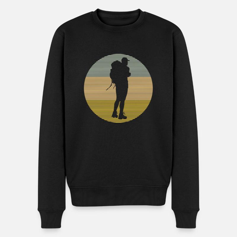 Bergsteigen - Männer Premium Bio Pullover - Schwarz