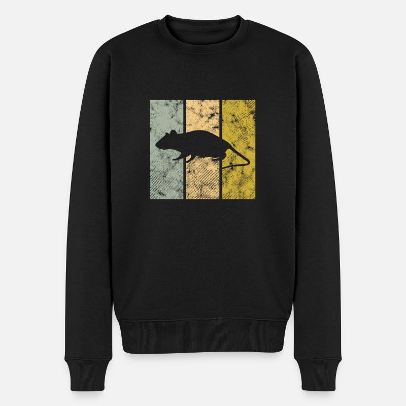 Maus - Männer Premium Bio Pullover - Schwarz