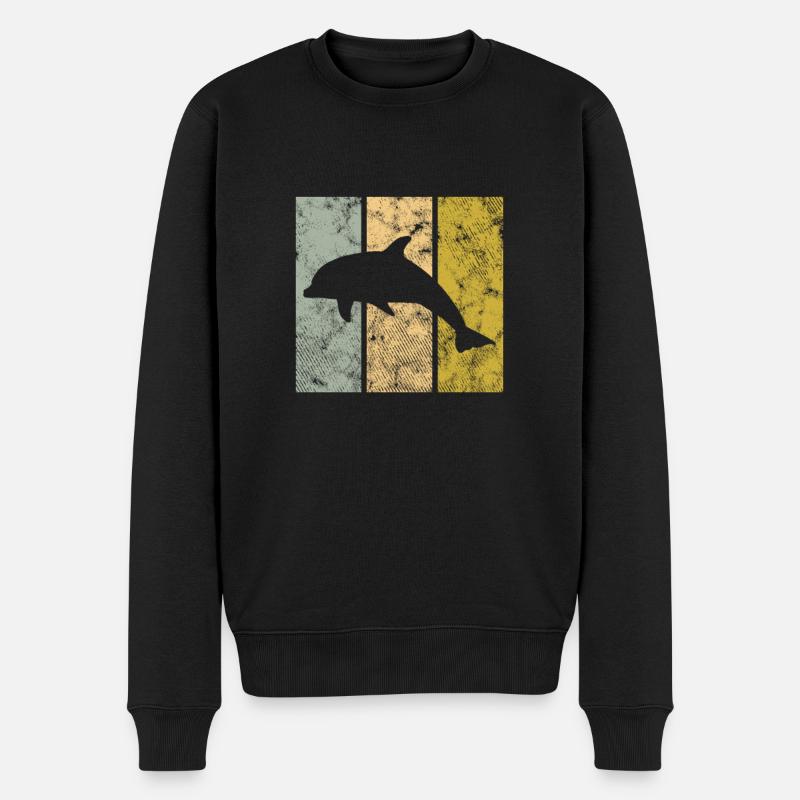 Delfin - Männer Premium Bio Pullover - Schwarz