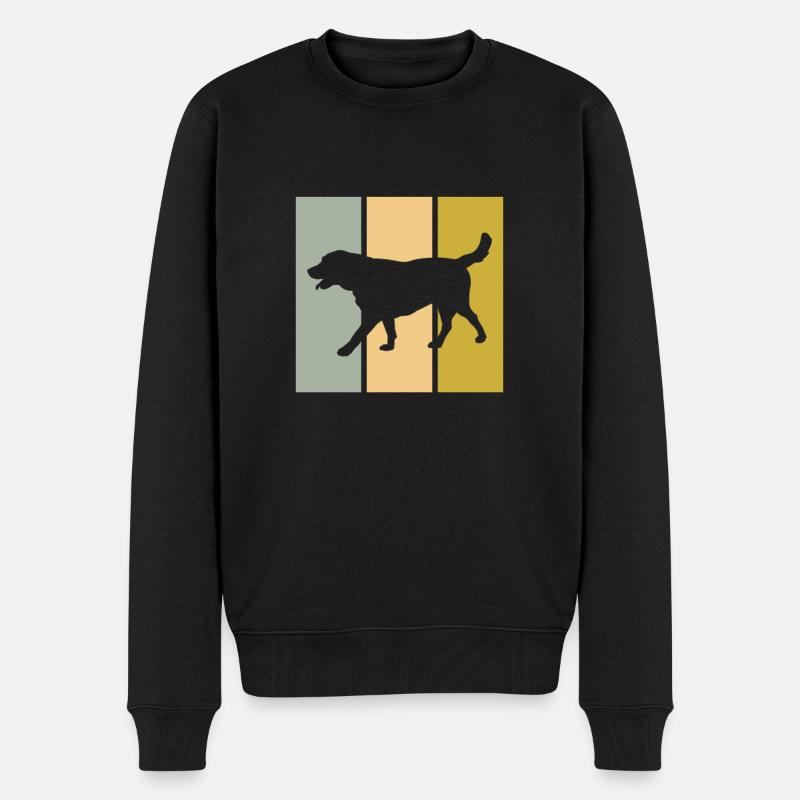 Hund - Männer Premium Bio Pullover - Schwarz