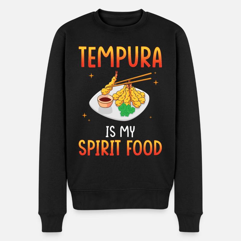 Tempura est mon plat préféré - Pull Premium bio Homme - noir