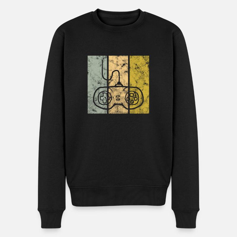 Gaming - Männer Premium Bio Pullover - Schwarz