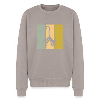 Affe - Männer Premium Bio Pullover - Taupe - Vorne - Nico (187cm)