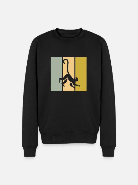 Monkey - Men's Premium Organic Jumper - black