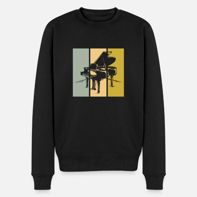 Piano - Pull Premium bio Homme - noir