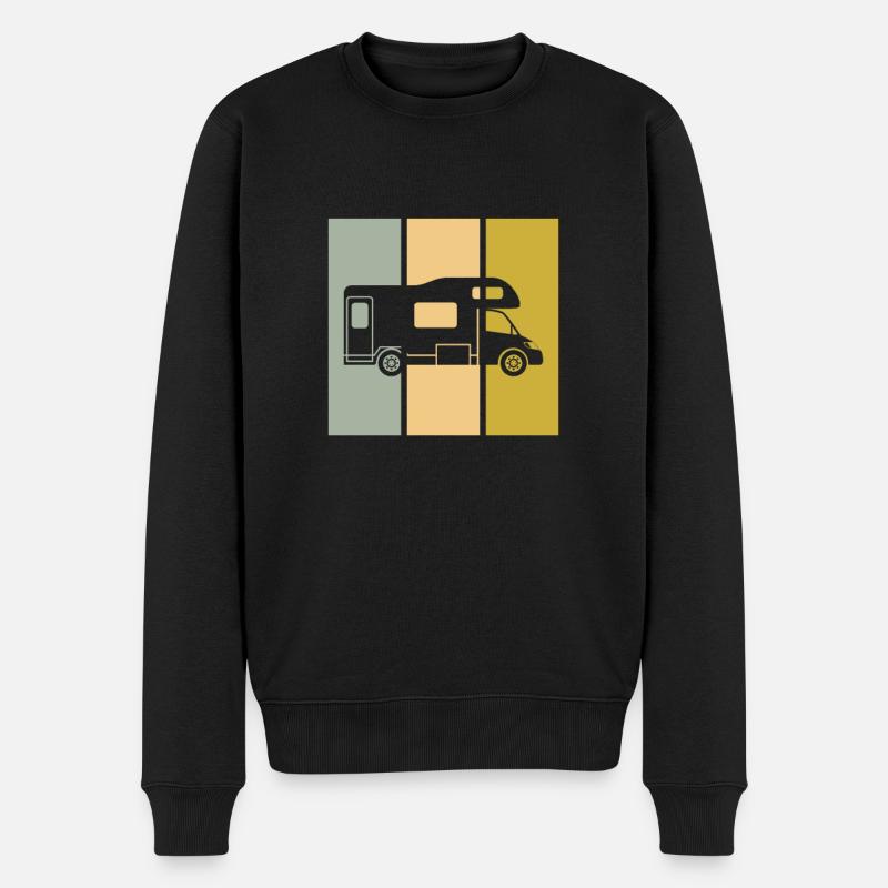 Camping - Männer Premium Bio Pullover - Schwarz
