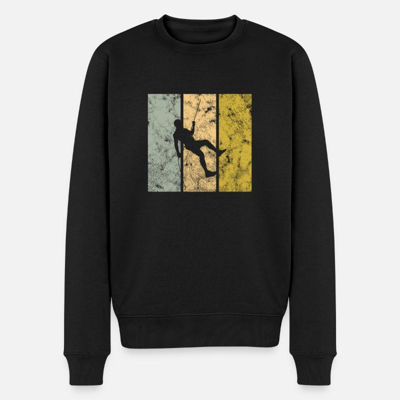 Klettern - Männer Premium Bio Pullover - Schwarz