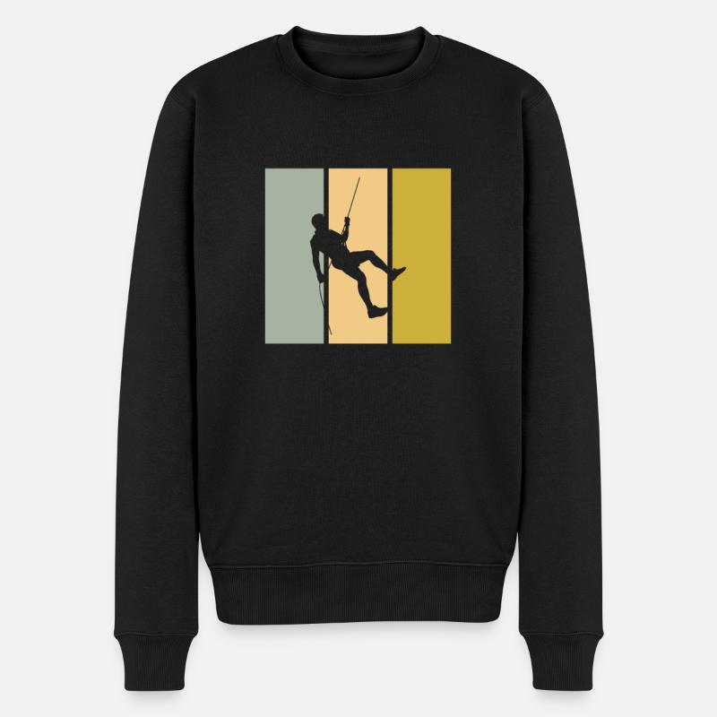 Klettern - Männer Premium Bio Pullover - Schwarz