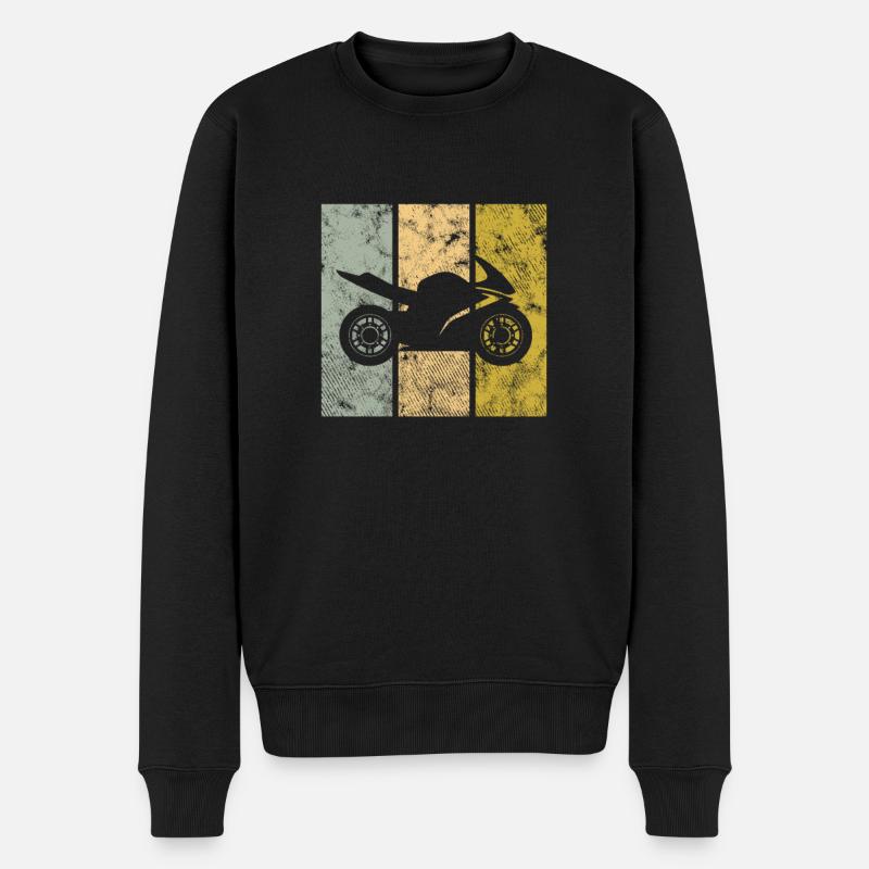 Motorrad - Männer Premium Bio Pullover - Schwarz