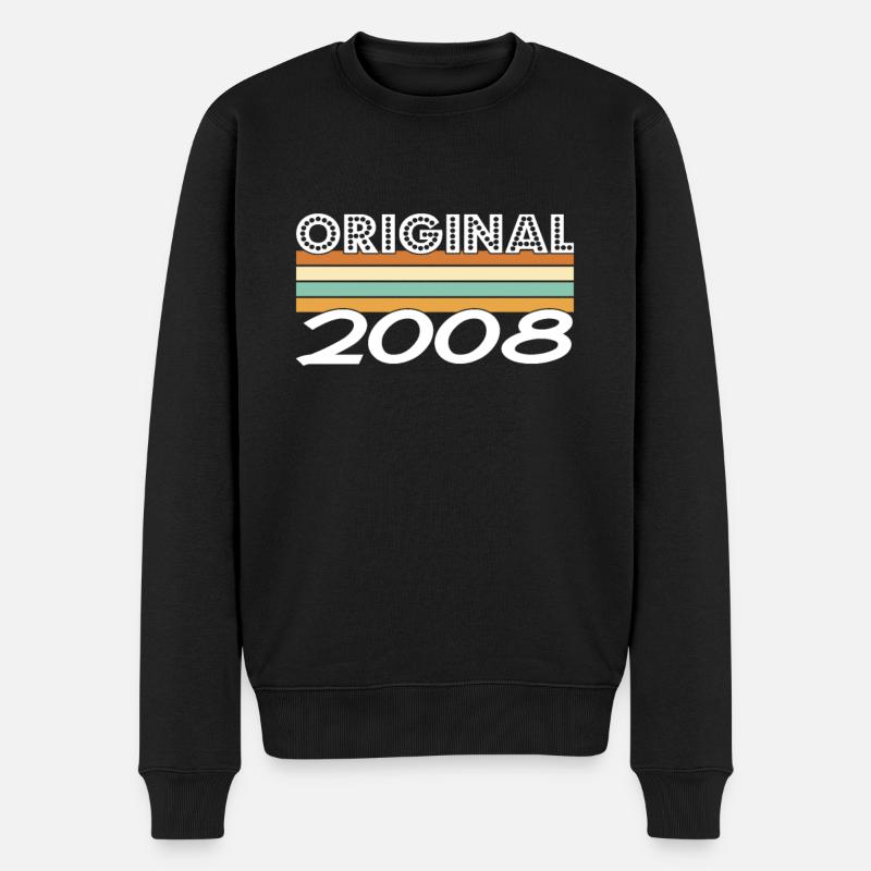 Limited Edition 2008 - Männer Premium Bio Pullover - Schwarz