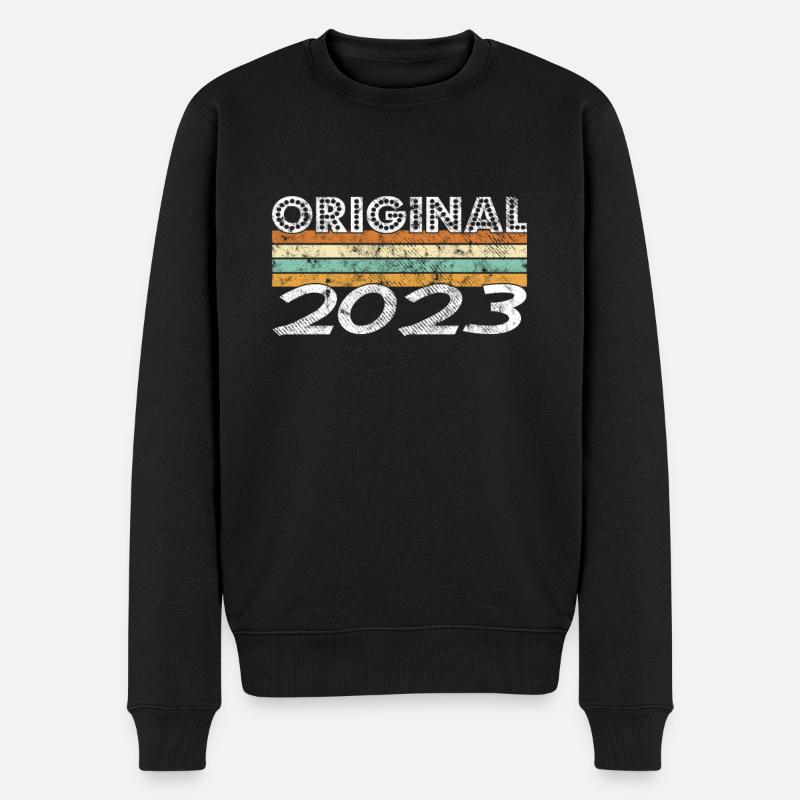 Limited Edition 2023 - Männer Premium Bio Pullover - Schwarz