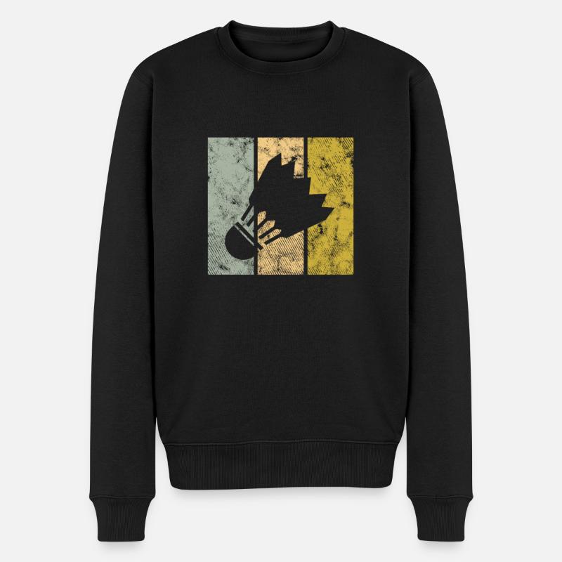 Badminton - Männer Premium Bio Pullover - Schwarz
