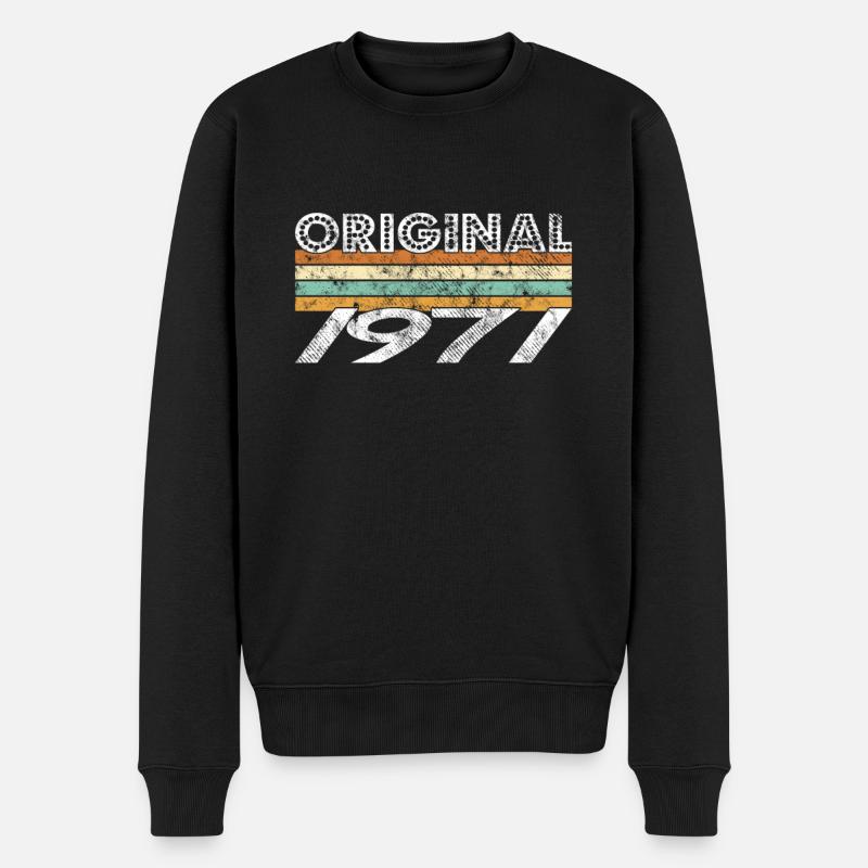 Original 1971 - Männer Premium Bio Pullover - Schwarz