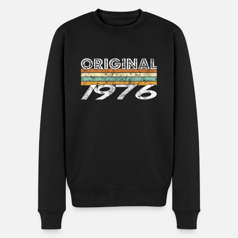 Original 1976 - Männer Premium Bio Pullover - Schwarz