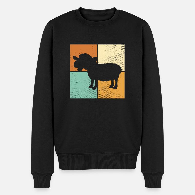 Schaf - Männer Premium Bio Pullover - Schwarz