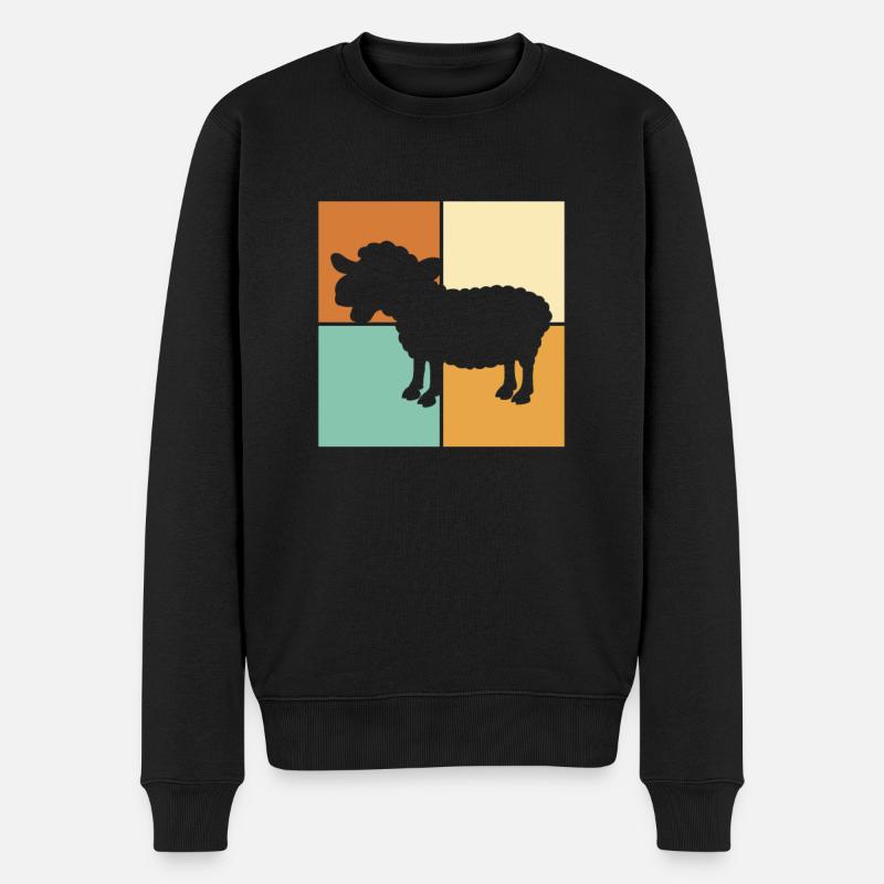 Schaf - Männer Premium Bio Pullover - Schwarz
