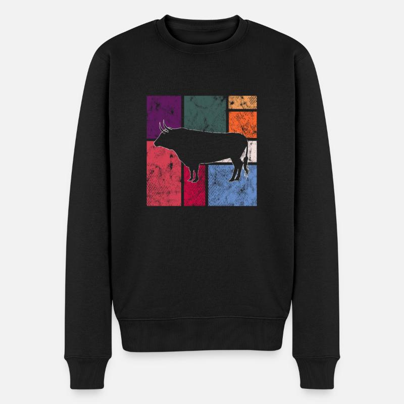 Stier - Männer Premium Bio Pullover - Schwarz