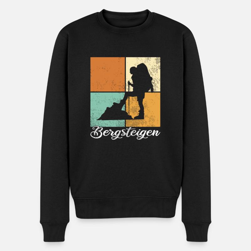 Bergsteigen - Männer Premium Bio Pullover - Schwarz