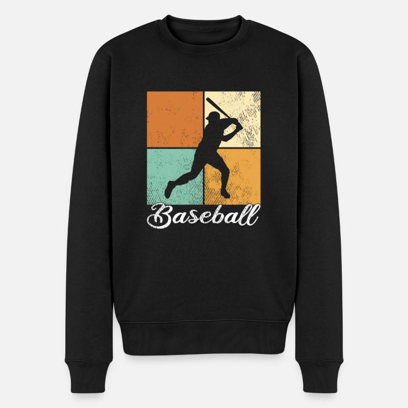Base-ball - Pull Premium bio Homme - noir