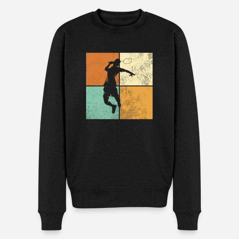 Badminton - Männer Premium Bio Pullover - Schwarz