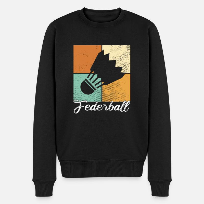 Federball - Männer Premium Bio Pullover - Schwarz
