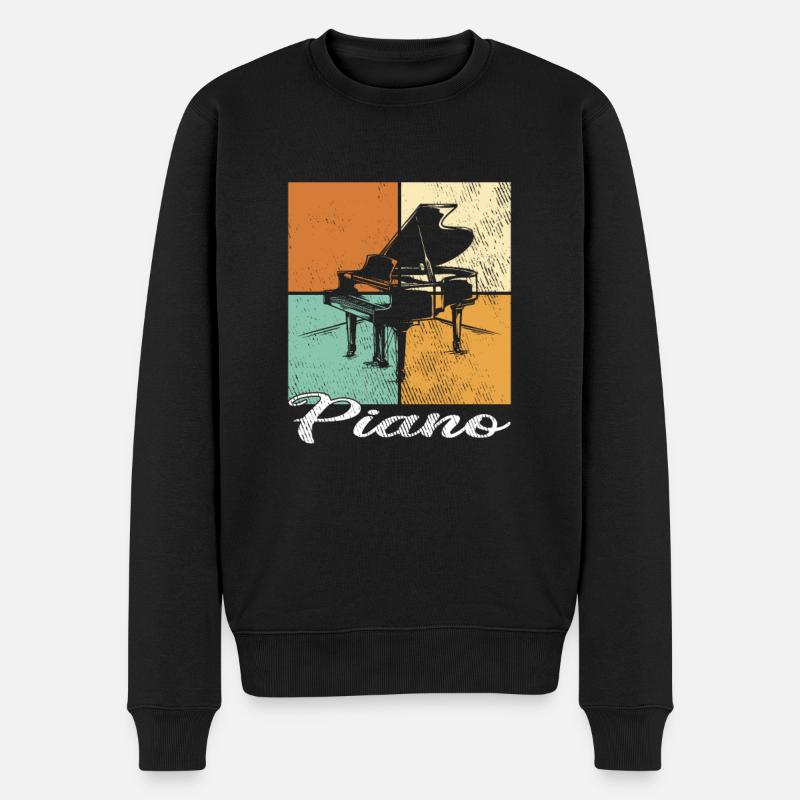 Piano - Pull Premium bio Homme - noir