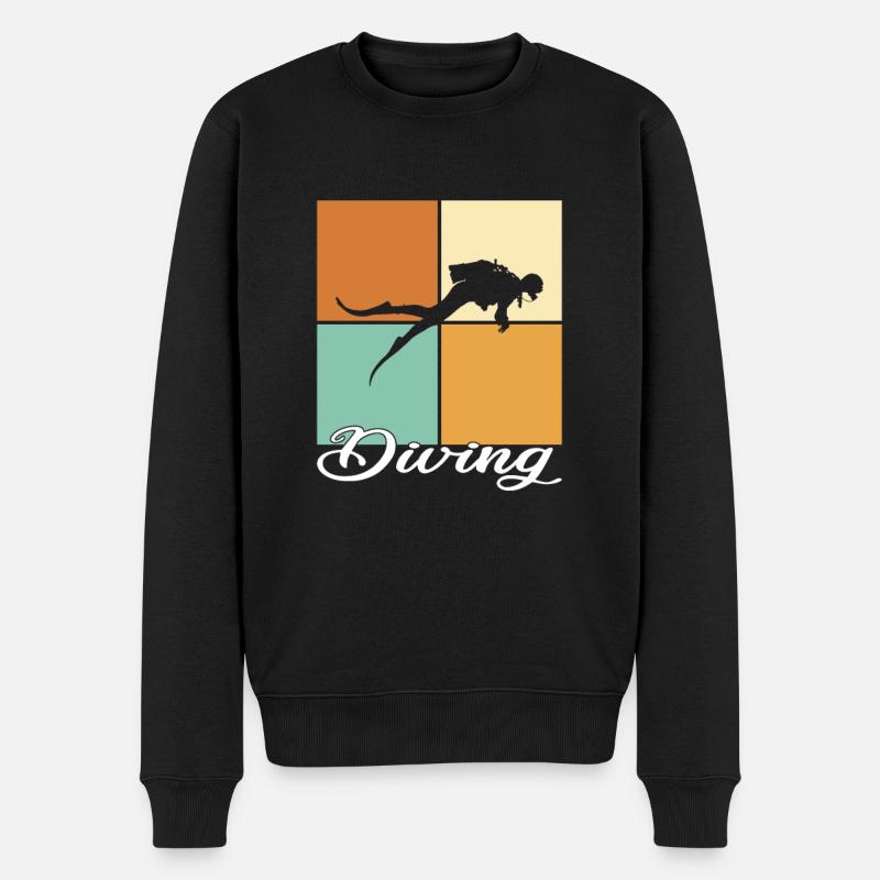Tauchen - Männer Premium Bio Pullover - Schwarz