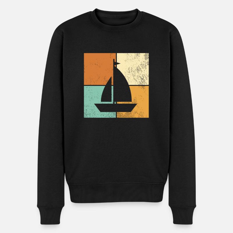 Segeln - Männer Premium Bio Pullover - Schwarz