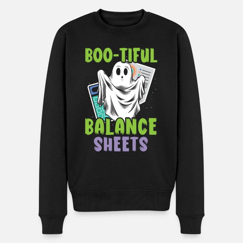 Boo-tiful Bilans Comptable Halloween - Pull Premium bio Homme - noir