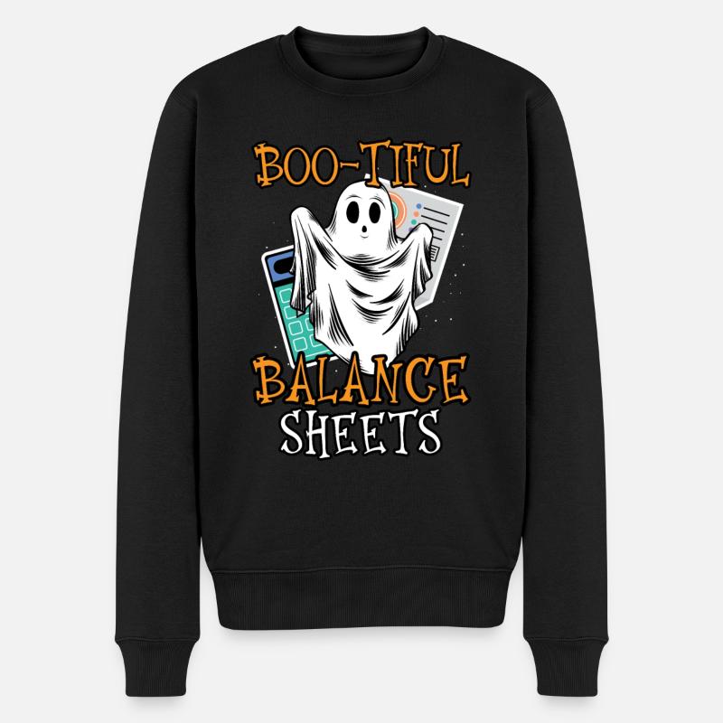 Boo-tiful Bilans Comptable Halloween - Pull Premium bio Homme - noir