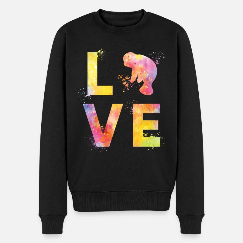 L’amour des lamantins - Pull Premium bio Homme - noir