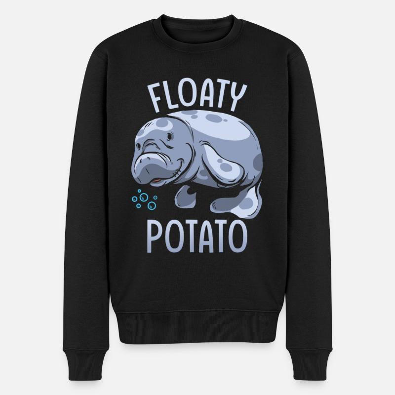 Manatee Floaty Potato Cadeau - Pull Premium bio Homme - noir