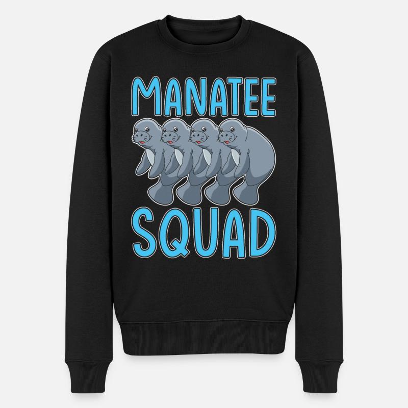 Spuad lamantin - Pull Premium bio Homme - noir