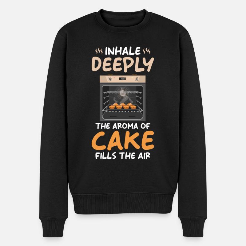 Kuchen Backen Bäcker Bäckerei - Männer Premium Bio Pullover - Schwarz