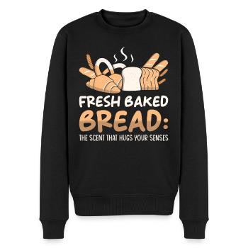 Brotliebhaber Frisch Gebackenes Brot Bäcker Backen - Männer Premium Bio Pullover - Schwarz - Vorne - Nico (187cm)