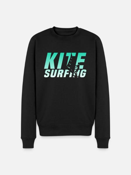 Kite Surfing - Männer Premium Bio Pullover - Schwarz