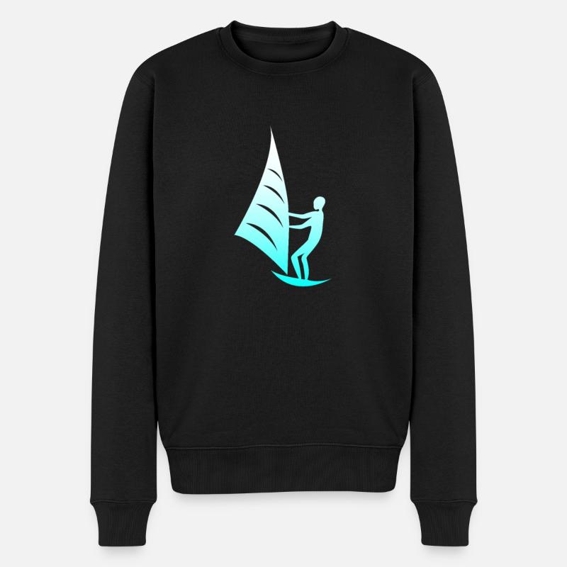 kiteboarder - Männer Premium Bio Pullover - Schwarz