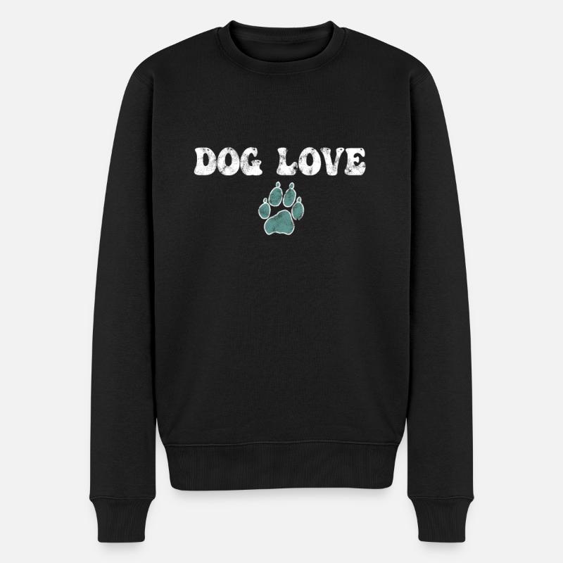 Amour de chien Hundeliebe - Pull Premium bio Homme - noir
