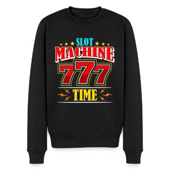 Slots Machine Time Gambling Loves Casino Gambler - Men's Premium Organic Jumper - black - Front - Nico (187cm)