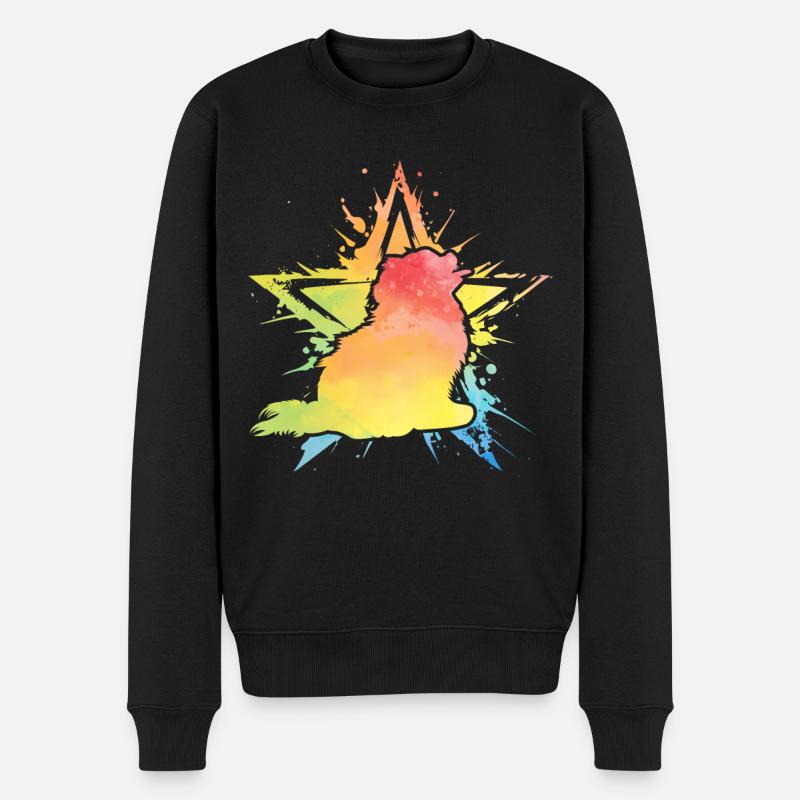 Zwergspitz de Poméranie - Pull Premium bio Homme - noir