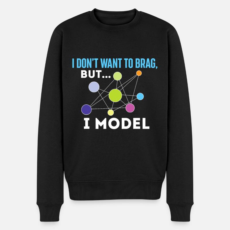 I Modell - Data Science Statistik Datenanalyst - Männer Premium Bio Pullover - Schwarz