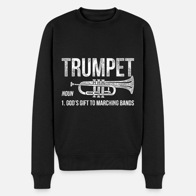 Geschenk an Marching Band Trompete - Männer Premium Bio Pullover - Schwarz