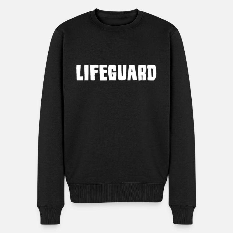 Lifeguard Rettungsschwimmer - Männer Premium Bio Pullover - Schwarz