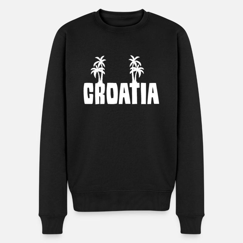 Vacances Croatie - Pull Premium bio Homme - noir