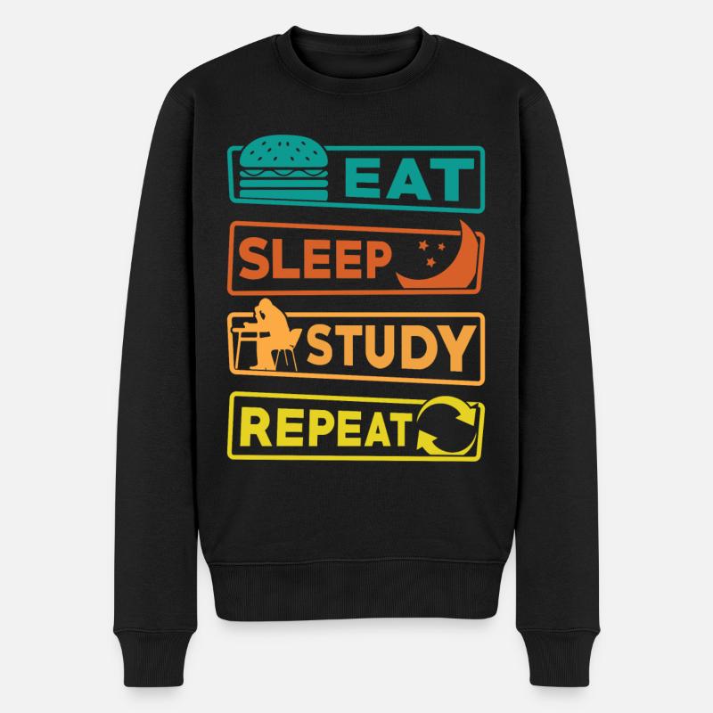 Student Study Learning Exam - Men's Premium Organic Jumper - black