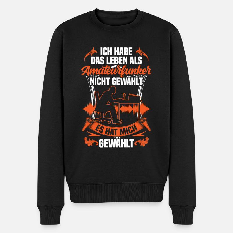 Leben als Amateurfunker Hobbyfunker - Männer Premium Bio Pullover - Schwarz