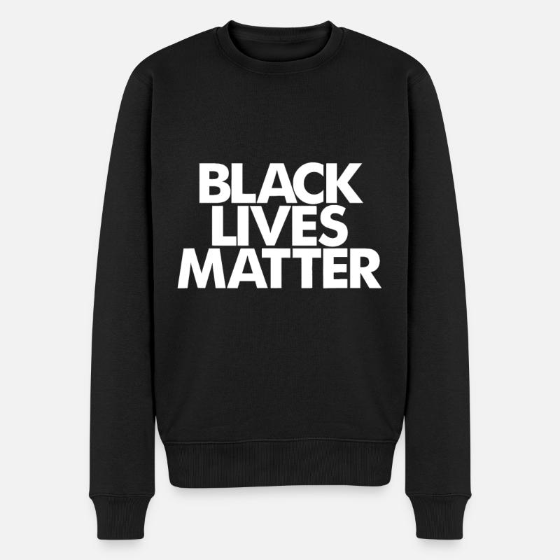 Retro Vintage Black Lives Matter - Männer Premium Bio Pullover - Schwarz