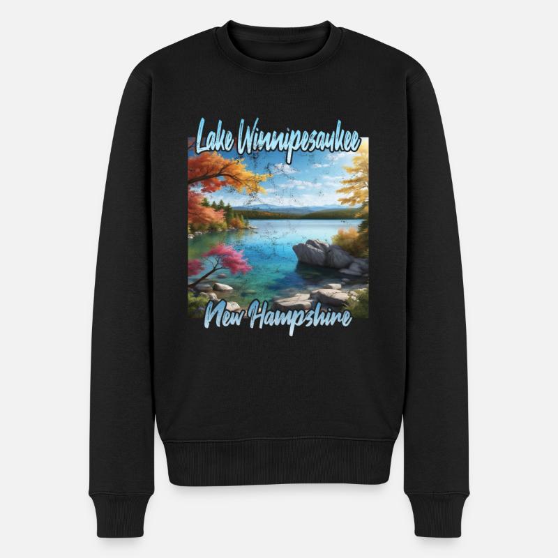 Lac Winnipesaukee - Pull Premium bio Homme - noir