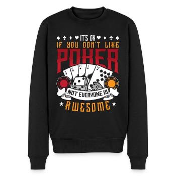 Dés de poker C’est OK si vous n’aimez pas Poker Gambler - Pull Premium bio Homme - noir - Devant - Nico (187cm)
